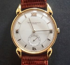VINTAGE WATCH VACHERON & CONSTANTIN ORO 18 KT- 33 mm RARO ANNI 40/50 COME NUOVO