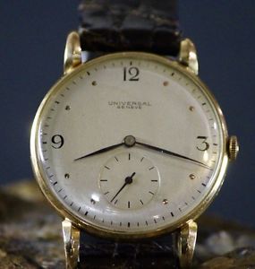 GREAT UNIVERSAL GENEVE 18K GOLD  CALIBER 262  OFF THE 1940´S