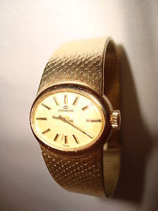 VINTAGE Movado 14KT Yellow Gold Oval Mechanical Ladies Wristwatch