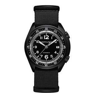 Hamilton H80485835 Khaki Aviation Pilot Pioneer Mens Watch - Black Dial Alumini