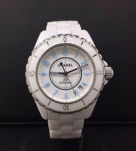 Chanel J12 38mm Automatic White Ceramic Light Blue Dial Limited Edition H3827