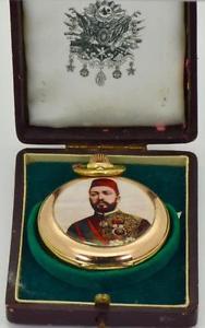 Unique Historic 18k Gold&Enamel watch,made for the Egypt Governor Tewfik Pasha
