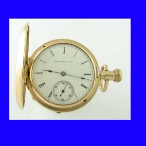 Superb 14K Gold Illinois Hunter 17J RR Pocket Watch 1884
