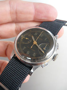 Vintage Angelus Military Chronograph cal 210 Rare WWII Pilot’s Watch 1940's