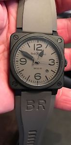 BELL & ROSS BR03-92 COMMANDO WATCH - GREY, 42MM, ALL BOXES & PAPERWORK