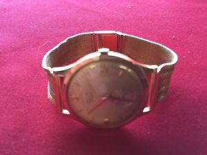 ANTIQUE Vintage 18K GOLD INVICTA Men's Fashion Wind Up Wrist Watch Holiday Gift