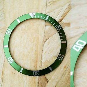 Rolex Insert Inlay bezel ghiera submariner 16610lv fat flat four green verde