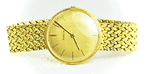 Vintage 21 Jewels Gubelin Matic Heavy 18k 34mm Dress Watch Recently Serviced