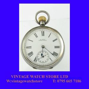 WW1 Silver Goliath Patent 8-Day Patent Military 17 Jewelled Hi-Grade Watch 1918