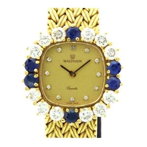 Auth WALTHAM Dress watch 21893560.52 Women's Quartz K18YG,Diamond 185552