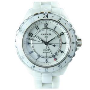 Free Shipping Pre-owned CHANEL J12 GMT H2126 White Limited Automatic Roll Watch