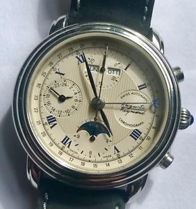 Exquisite mens Auguste Reymond moon phase chronograph,