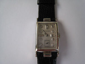 VINTAGE GLYCINE PLATINUM CASE WITH DIAMOND DIAL