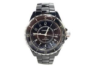Auth CHANEL J12 38mm Black Ceramic Automatic Watch H0685