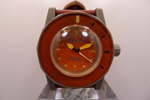 VINTAGE VDB KAITEN ORANGE HANDMADE PIECE UNIQUE 47MM 2 STRAPS LIMITED MILITARY