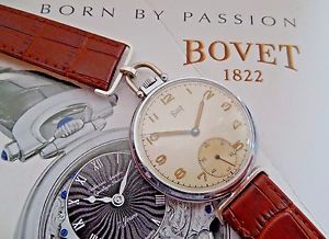 ANTIQUE 1940s BOVET(1822) SWISS MADE 17 JEWELS TRIPLE SIGNED