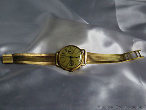 VINTAGE 1940'S CHARLES NICOLET TRAMELAN 18K GOLD WRIST WATCH | Chronograph| 6627