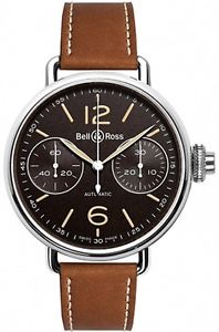 WW1-CHRONOGRAPH-MONOPOUSSOIR-HERITAGE | NEW BELL & ROSS VINTAGE 45 MM MENS WATCH