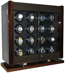 Orbita Avanti 16 Rotorwind Automatic Watch Winder Cabinet W22050 Wood Carbon