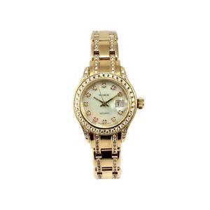 Ladies 18k Yellow Gold Geneve Automatic Watch with 3.25ct. tw. Diamonds