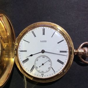 RARE 1871 A. LANGE 18K GOLD POCKET WATCH WITH CERTIFICATE