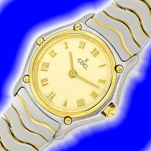 Ebel Classic Mini Damen-Armbanduhr Stahlgold Wellenband U2172, JUWELENMARKT DE