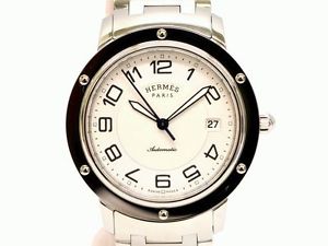 Pre-Owned HERMES Clipper Classic Automatic Silver Dial men's Watch CP2.810, ML