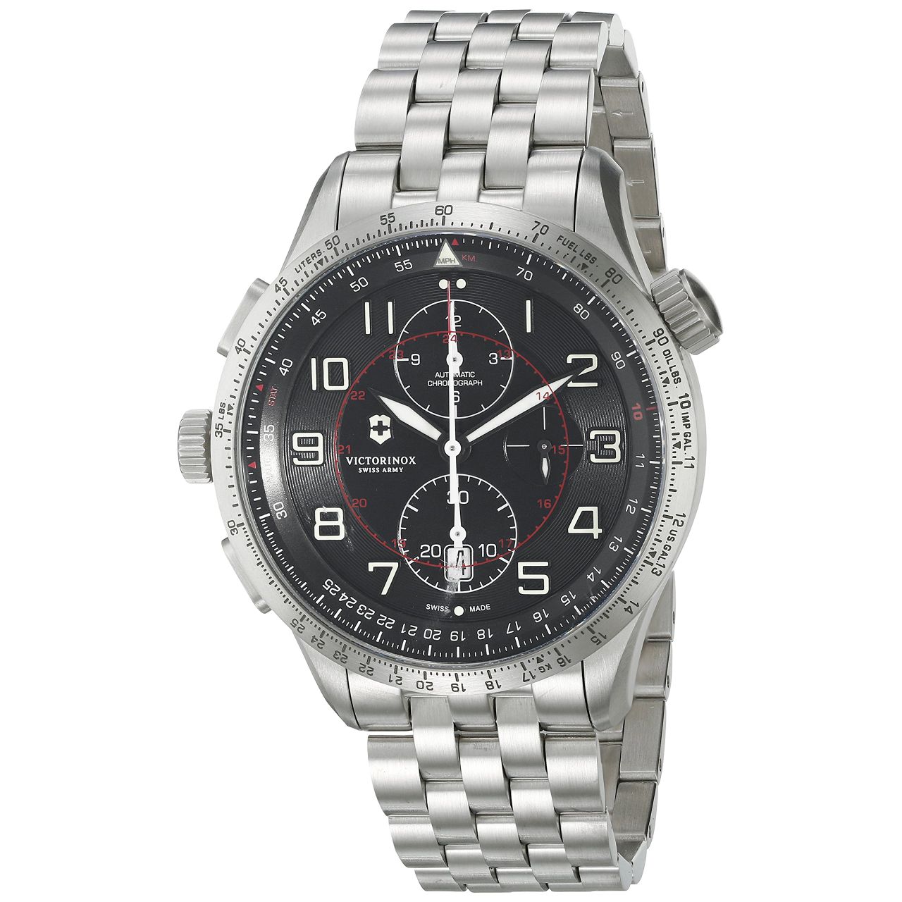 Victorinox Men's 'AirBoss' Swiss Stainless Steel Automatic Watch (Model: 241722)