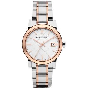 Watch Burberry Burberry Women's BU9105 Large Check Two Tone Stainless Steel Brac