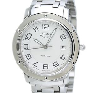 Pre-Owned HERMES Clipper Classic Automatic Silver Dial men's Watch CP2.810, ML