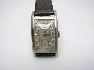 Very Nice Vintage 1930's or 40's 14k WG Hamilton Diamond Numeral Watch