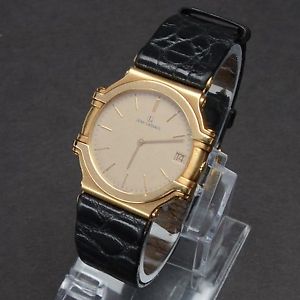 Vintage JEAN LASSALE Thalassa MENS 18K Solid Gold Wristwatch Luxury