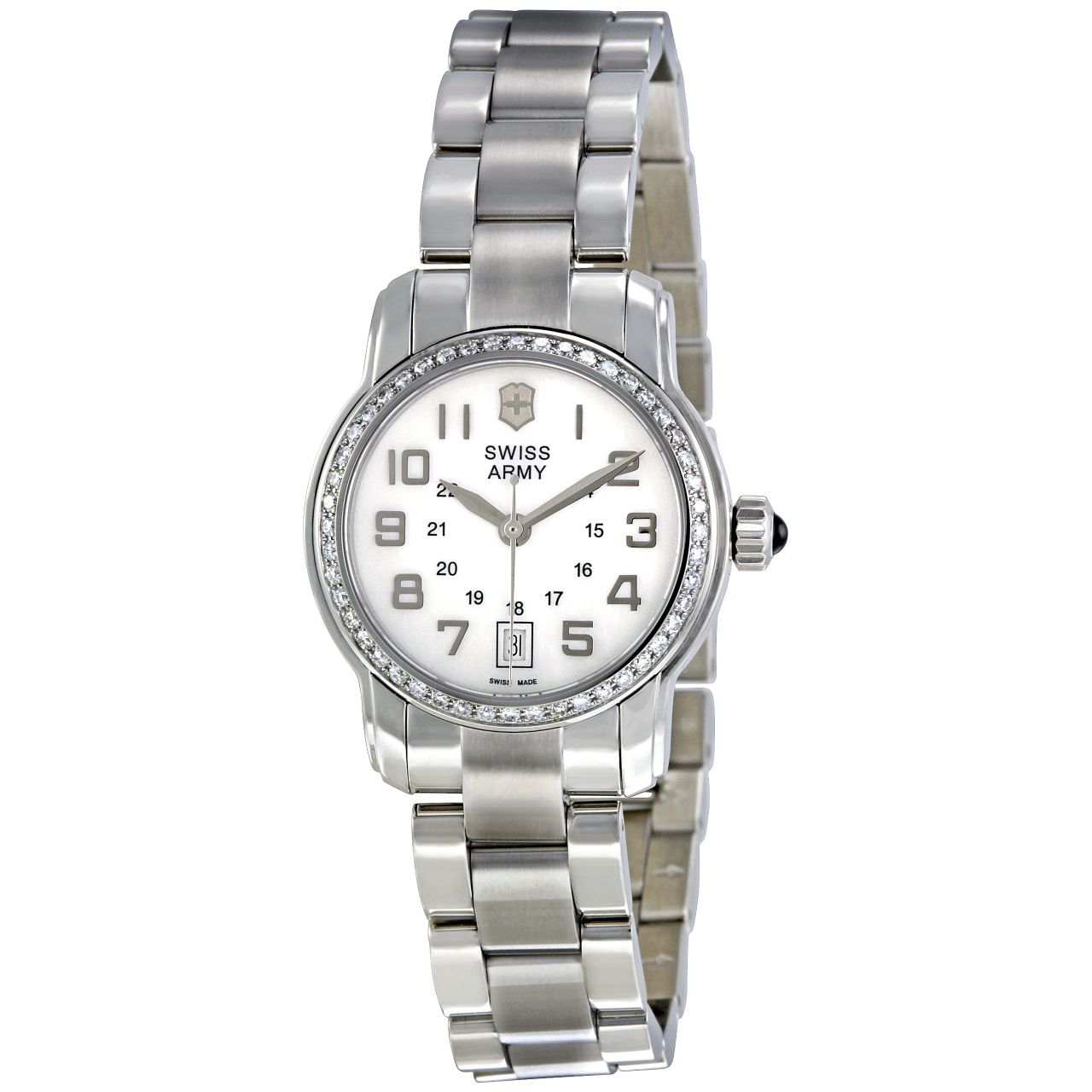 Victorinox Swiss Army Women's 241057 Mother-Of-Pearl Dial Diamond Bezel Watch