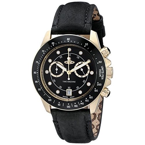 Vivienne Westwood Men's VV118BKBK Barbican Analog Display Swiss Quartz Black Wat