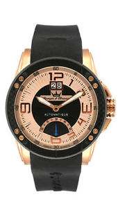Yonger & Bresson Men's YBH 8322-11 Automatic Rose-Gold Dial Rubber Date Watch