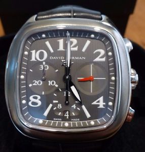 David Yurman Anthracite Chrono Belmont Automatic Swiss Made Watch - Excellent