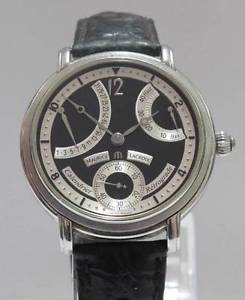 Maurice Lacroix Calendrier Retrograde Hand-winding Watch with Leather Belt TP015