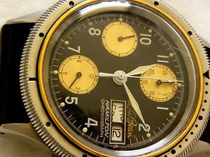 HAMILTON chronograph military style valjoux 7750 rare vintage AUTOMATIC  watch