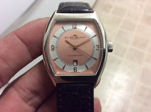 Van Der Bauwede Geneve Silver 800 Automatic Rare Rose Gold/Silver Dial Men watch