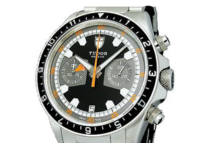 Pre-Owned TUDOR Heritage Chrono SS Black/Gray Dial Men's Auto Watch 70330N, MR