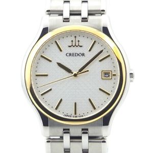 Auth CREDOR Signo 8J56-7A00  Men's Quartz SS&YG box&warranty 192112