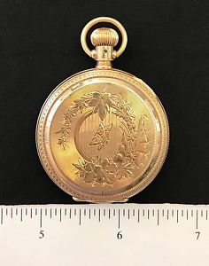 Agassiz Pocket Watch Dated 1888 14K Gold Case Make Offer Beautiful