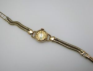Vintage Ladies 14 k Yellow Gold Watch with 14 k Yellow Gold Band