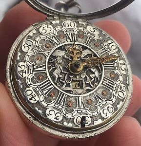 Minty C.Fly, London Verge Fusee.Champleve Dial!Repousse Paircase!Dateindicator!