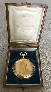 Invicta 14k Solid Gold Minute Repeater Hunter Case Chronograph Pocket Watch Box