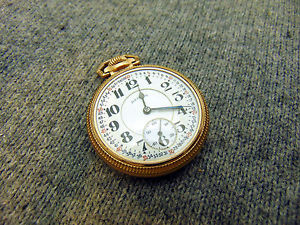 H3C Illinois BUNN SPECIAL 16s 23j 10k GF Antique Railroad Pocket Watch VERY NICE