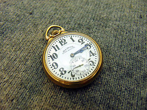 H3B Rare Illinois BUNN SPECIAL 16s 23j 163 Antique Railroad Pocket Watch *NICE*