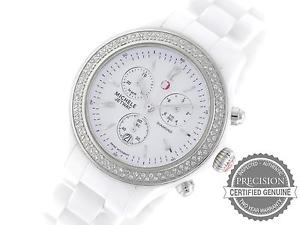 MICHELE JETWAY DIAMOND QUARTZ CHRONOGRAPH WHITE CERAMIC 39MM MWW17B000001
