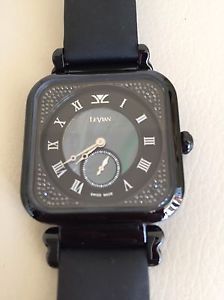 Le Vian Limited Edition Men's Watch #001/500 Black Diamonds Mother Of Pearl.