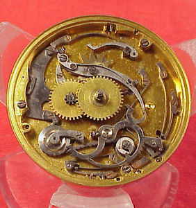 EARLY Ruby Cylinder Fusee Repeater LONDON 40MM BRASS ESCAPE Pocket Watch NO DIAL